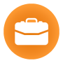 orangenes Icon für den Bereich  Berufsvorbereitung