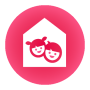 rosa Icon für den Bereich Kitas