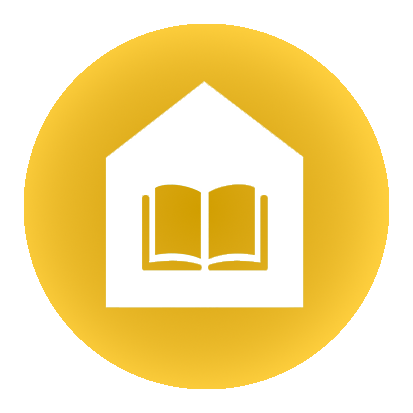 gelbes Icon für den Bereich Schule