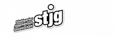 schwarz-weißes stjg-Schrift-Logo